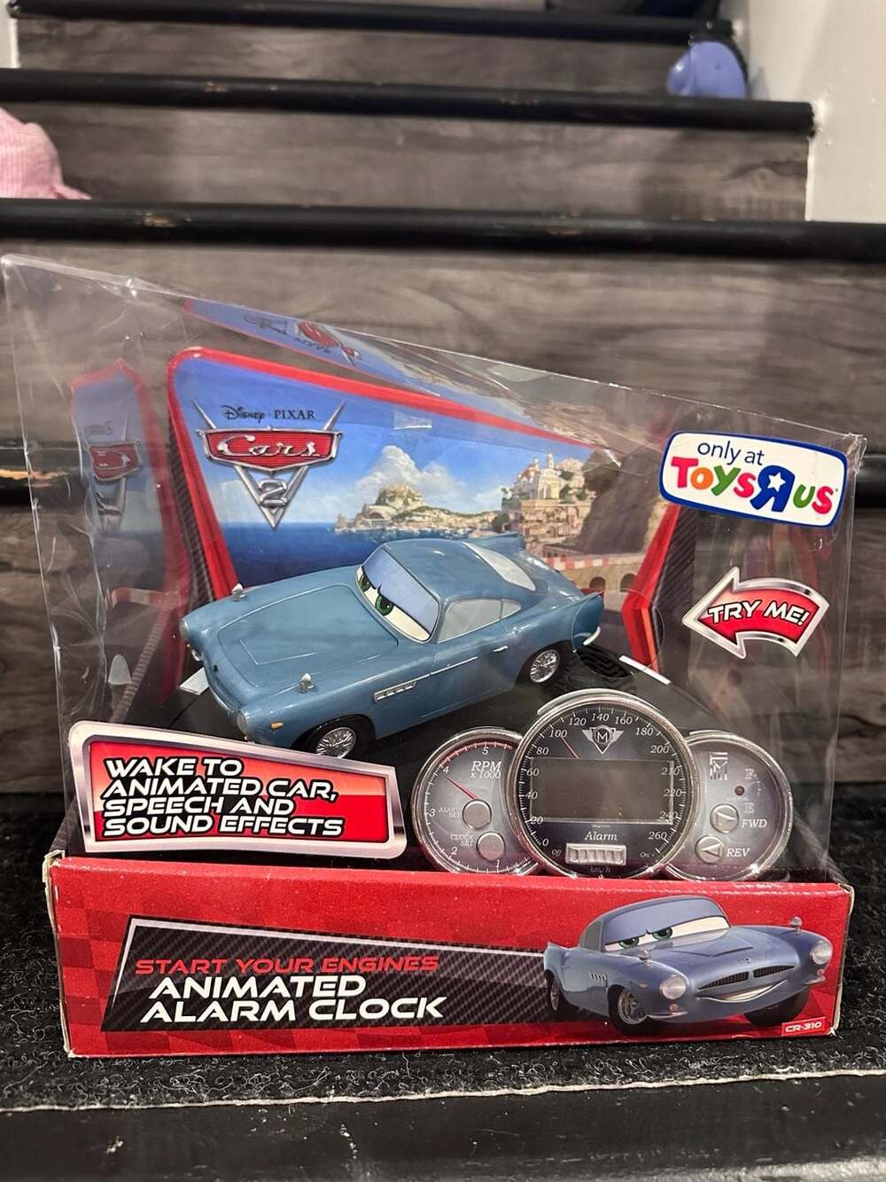 Disney Pixar Cars 2 Finn McMissile Animated Alarm Clock